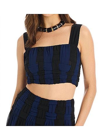 Allison Ariella Tank in Navy/Black (view 2)