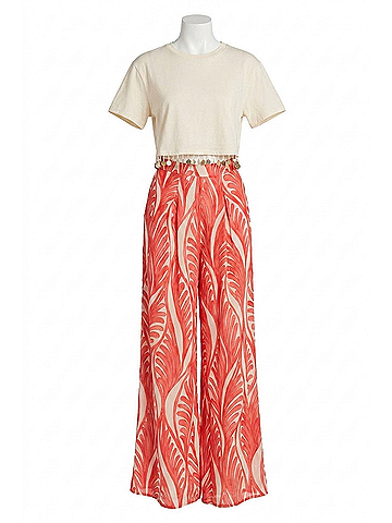 Allison Sea Shell Tee in Ivory (view 1)