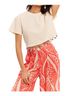Allison Solid Brown Sea Shell Tee in Ivory Size XS - photo 5