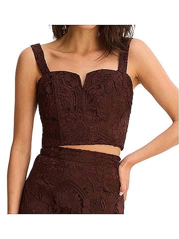 Allison Emery Tank Top in Chocolate Brown (view 2)