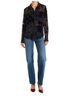 Allison Floral Black Sade Button Down Top in Black Floral Size XS - photo 6