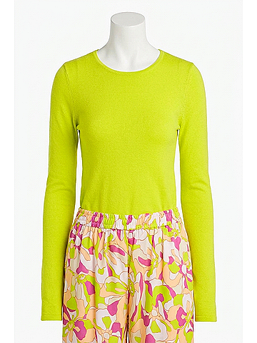 Allison Solid Rita Top in Lime (view 1)