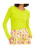 Allison Solid Yellow Solid Rita Top in Lime Size S - photo 2