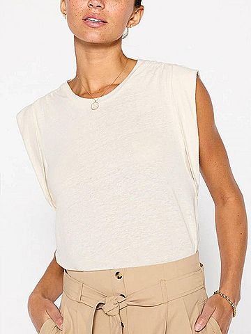 Brochu Walker Reins Muscle Tee in Beige (view 2)