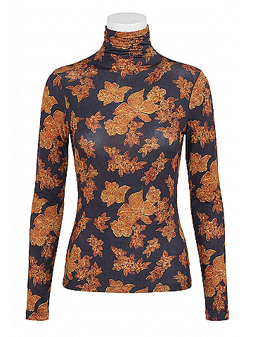 Ulla Johnson Aurelia Turtleneck Top in Onyx (view 1)