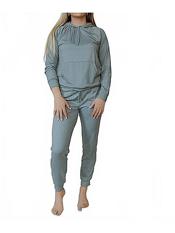 Barefoot Dreams Malibu Collection Butterchic Hoodie in Moonbeam (view 2)