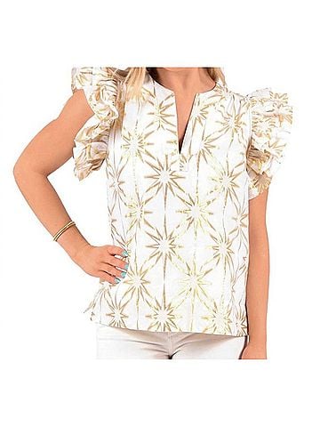Emily McCarthy Maggie Top in Gold Burst (view 2)