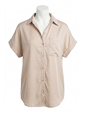 Jodifl Never Have I Ever Button Down Blouse in Champagne (view 1)