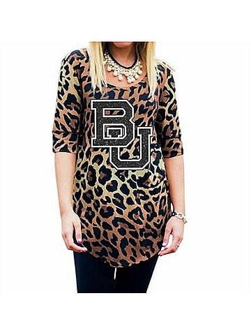 Gameday couture Baylor University Logo Tunic in Leopard (view 2)