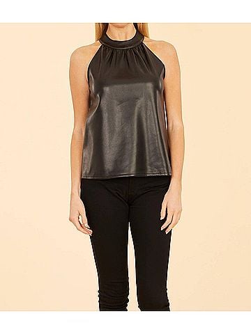 Dolce Cabo Hashi Halter Top in Black (view 2)