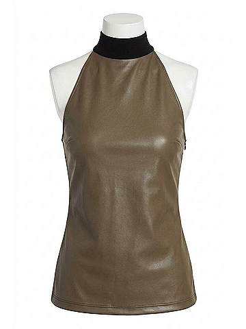 Drew Pierson Halter Top in Taupe (view 1)