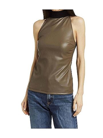 Drew Pierson Halter Top in Taupe (view 2)