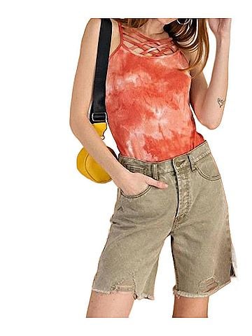 Easel Samba Tie Dye Cami in Rust (view 2)