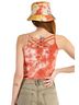 Easel Multi Color Samba Tie Dye Cami in Rust Size S - photo 3