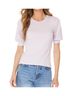 Bobi Solid White Shirred Sleeve Tee in White Size XS - photo 2