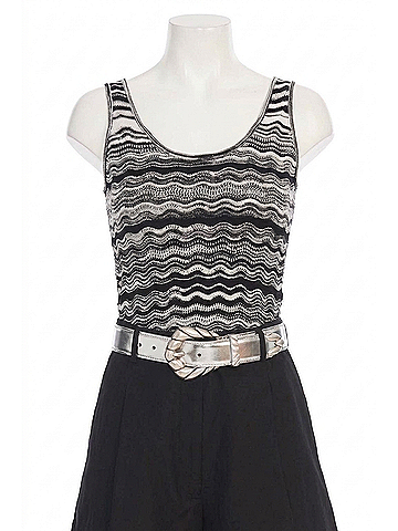 Allison Bianca Tank in Black/White (view 1)