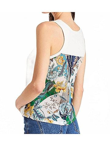 Drew Women's Nian Back Tank in Kelly/White (view 2)