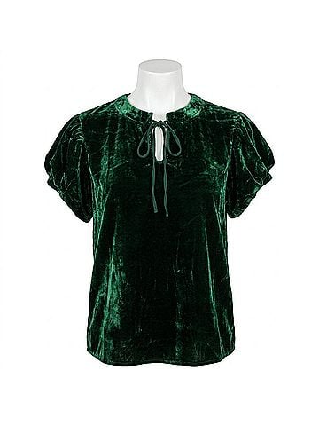 Dear John Tell It All Dark Green Top in Sym (view 1)