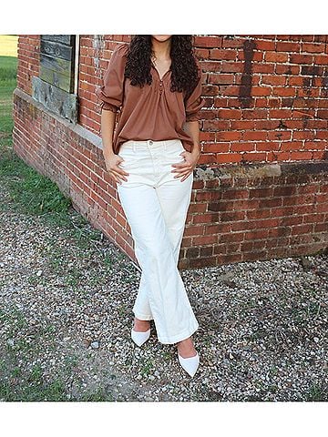Jade Women's Kiona Top in Brown (view 2)