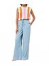 FRNCH Stripes White Clusia Top in Creme Size L - photo 5