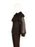 Samuel Dong Solid Black Women's Blouse in Black Size M - photo 3