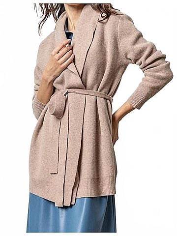 Lilla P Felted Cardi Coat Sweater in Rose Quartz (view 2)