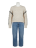 Le Lis Solid White Margot Sweater Top in White Size M - photo 1