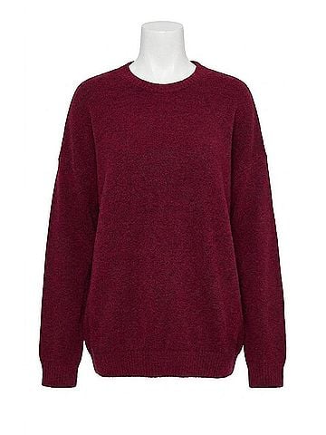 Show Me Your Mumu Feel Good Sweater in Maroon Knit (view 1)