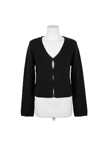 MIOU MUSE Millie Long Sleeve Knit Sweater in Black (view 1)