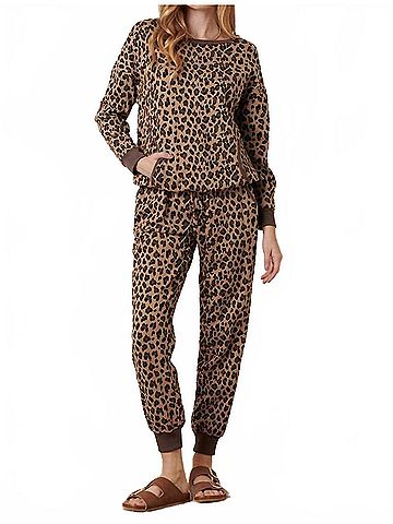 Mittoshop Leopard Pullover Sweater in Brown (view 2)