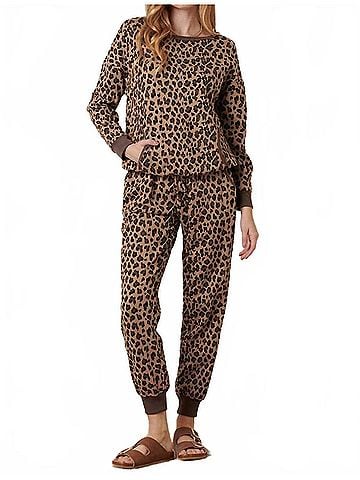 Mittoshop Leopard Pullover Sweater in Brown (view 2)