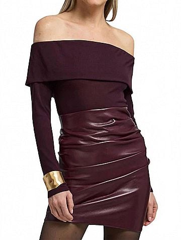 Generation Love Gabrielle Off Shoulder Top in Malbec (view 2)