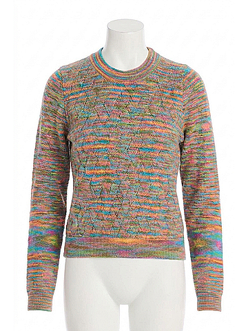 Allison Enterlac Pullover in Orange Multi (view 1)