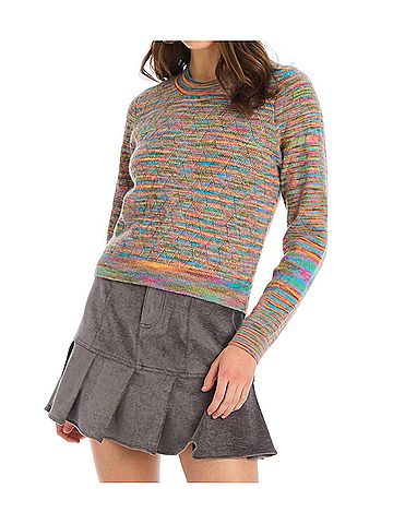 Allison Enterlac Pullover in Orange Multi (view 2)