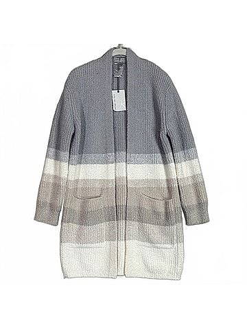 Barefoot Dreams Women's Cozychic Sunset Boyfriend Cardigan in Ocean Multi (view 2)