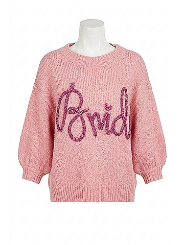 Bibi Bride Crochet Sweater in Pink (view 1)