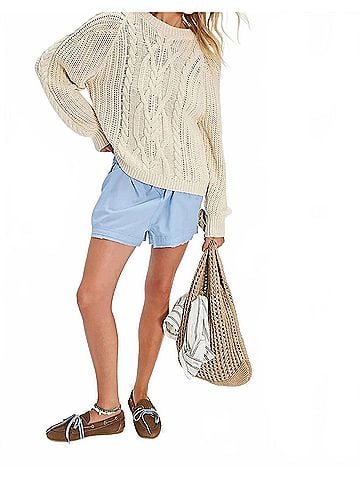 Free People Frankie Cable Sweater in Buttercream (view 2)