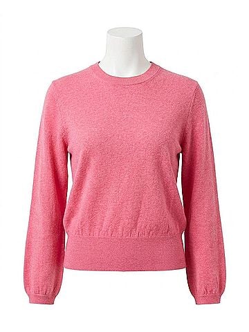 Lilla P Pleated Sleeve Crewneck Sweater in Calypso (view 1)