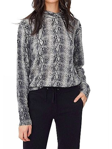 Generation Love Archie Print Hooded Sweater in Nat Snake (view 2)