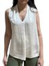 Joseph Ribkoff Solid White V-Neck Sleeveless Pullover in Winter White Size 10 - photo 2