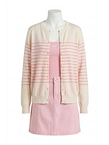 Skies Are Blue Missy Cardigan in Pink (view 1)