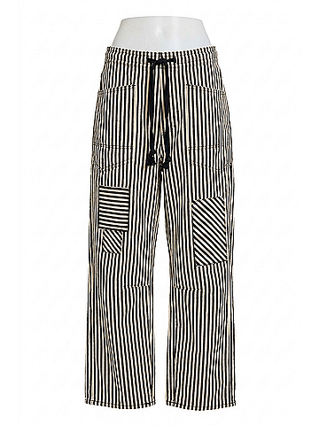 Bibi Women's Striped Sweater in Black Oatmeal (view 1)