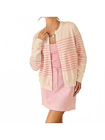 Skies Are Blue Missy Cardigan in Pink (view 2)