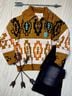 Bibi Brown The Rowdy Aztec Sweater in Brown Size XL - photo 4