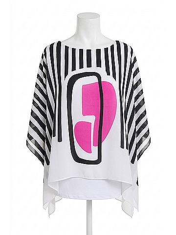 Joseph Ribkoff Adeline Abstract Print Georgette Poncho Top in Multi (view 1)