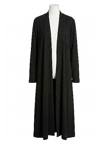 Joseph Ribkoff Relaxed Fit Open-Front Cardigan in Charcoal Grey (view 1)
