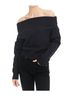 Allison Solid Black Alba Sweater in Black Size L - photo 3