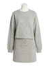 Allison Gray Rhinestone Cropped Pullover in Heather Grey Size XS - photo 1
