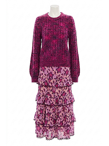 Allison Waverly Sweater in Pink Spacedye (view 1)