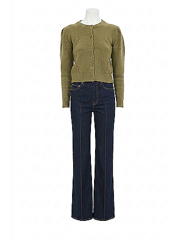 Ulla Johnson Delphina Cardigan in Olive (view 1)